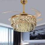 2-in-1 Crystal Chandelier & Ceiling Fan