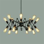 Bare Bulb Spider Chandelier